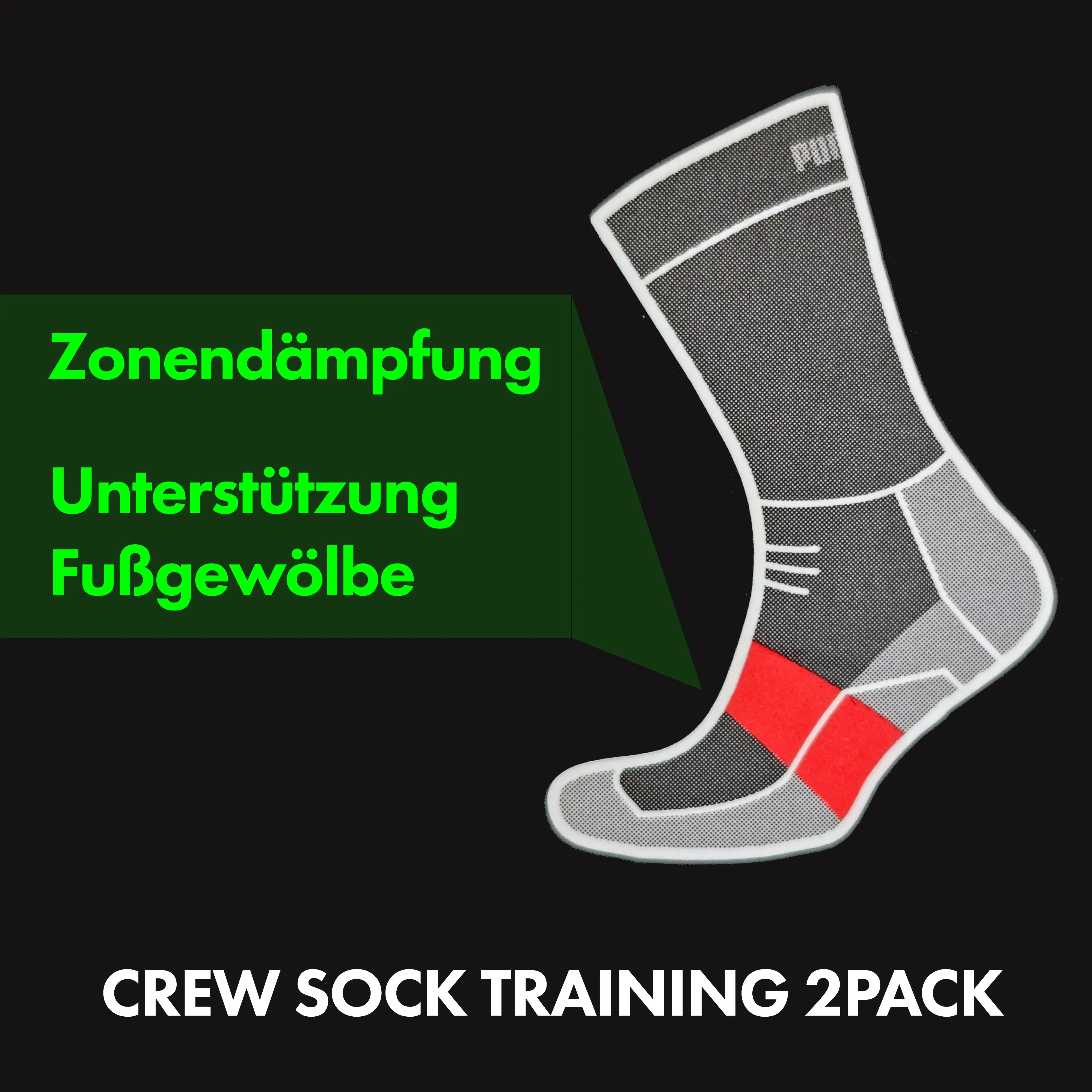 Puma Unisex Performance Crew Train 2-Pack Weiß